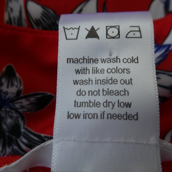 Massey's Track Set Hawaiian Floral Blue Red Pockets Zip Front Red Racing Stripes - Picture 14 of 14